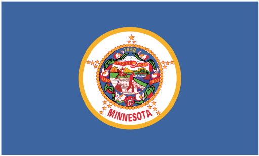 Minnesota 1957 12"x18" Stick Flag ROUGH TEX® 100D 30" Wooden Stick