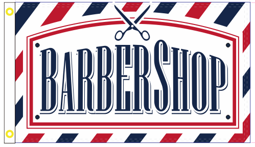 Barber Shop 3'x5' Flag ROUGH TEX® 100D