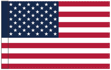 USA American 2'x3' Flag ROUGH TEX® 100D with Sleeve and Tabs