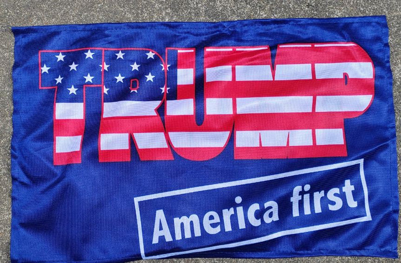 Trump America First USA 12"x18" Double Sided Flag ROUGH TEX® 68D