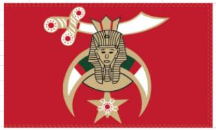 Shriner Red 3'X5' Double Sided Flag ROUGH TEX® 100D