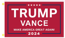 Trump Vance Make America Great Again 2024 Red 3'X5' Flag ROUGH TEX® 100D