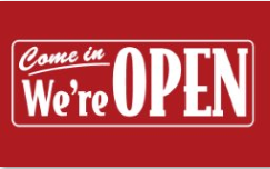 Come In We Are Open Red 3'x5' Flag ROUGH TEX® 68D