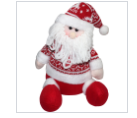 Santa Stuffed Figure Plush 11" Cotton Wool