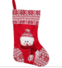 Snowman Christmas Stocking Cotton Wool