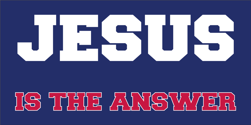 Jesus Is The Answer Bumper Sticker