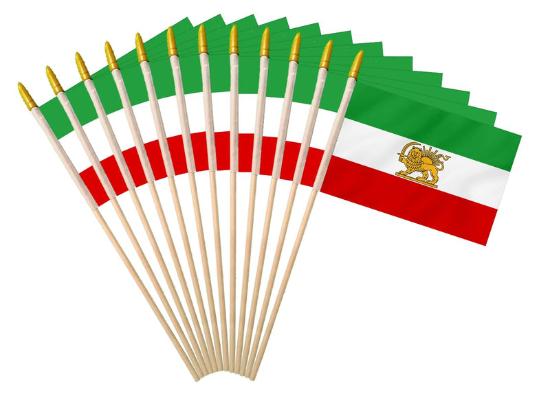 Iranian Persian Iran Resistance Flags 12"x18" Stick Flags