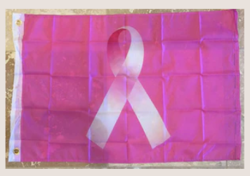 Breast Cancer Awareness Pink Ribbon 3'X5' Double Sided Flag ROUGH TEX®