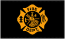 Gold Fire Department 3'X5' Flag ROUGH TEX® 100D