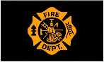 Gold Fire Department 3'X5' Flag ROUGH TEX® 100D