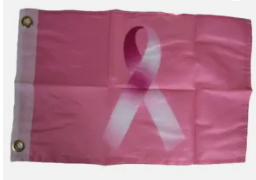 Breast Cancer Awareness Pink Ribbon 12"x18" Flag ROUGH TEX® Polyester