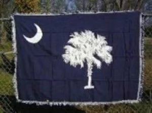 South Carolina Navy Woven Cotton Afghan Blankets