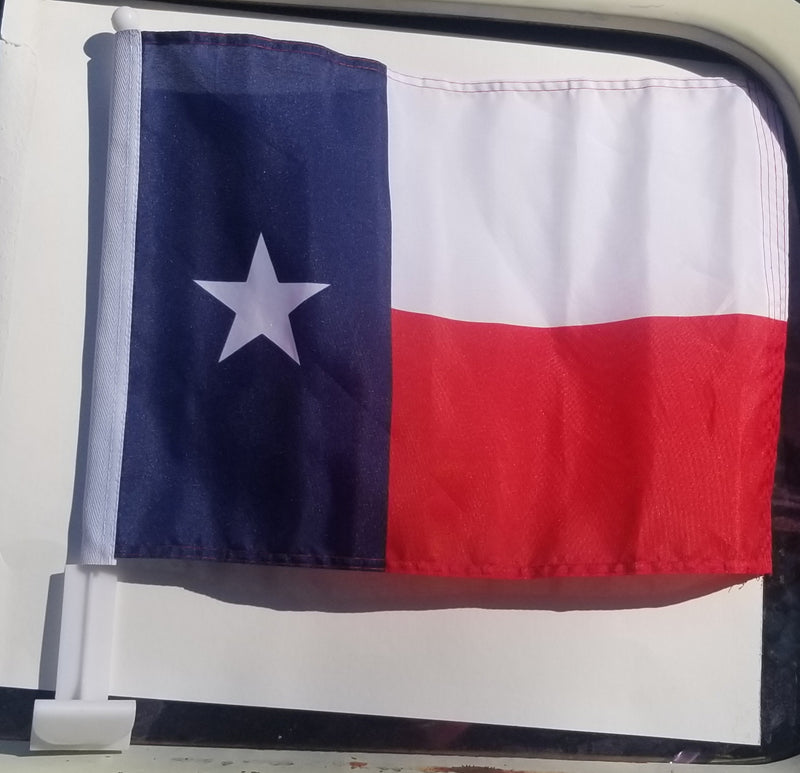 Texas double sided knit nylon Car Flag 1st