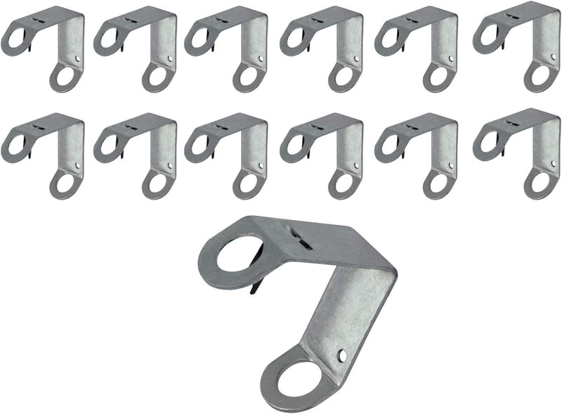 Silver Wall Brackets for Classroom Stick Flagpoles with Screws