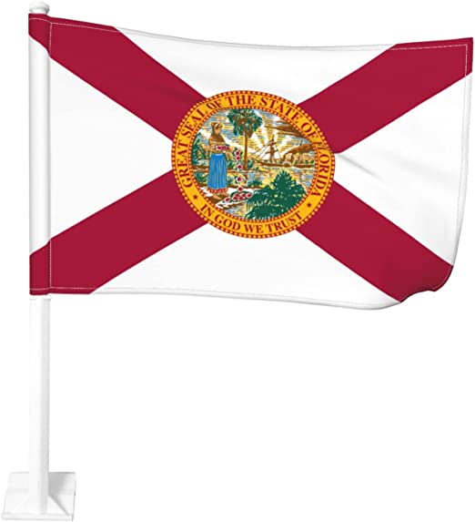 Florida 12"x18" Car Flag Flag ROUGH TEX® Knit Double Sided