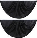 Two Pack 3x6 Feet Black Out 600D 2Ply Fan Buntings American Black USA Flag Decorations