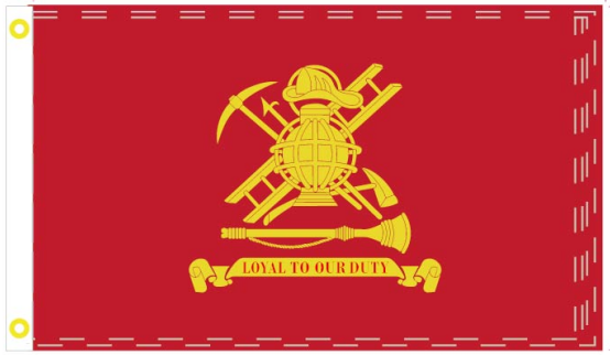 Fire Fighter Official 3'X5' Double Sided Flag ROUGH TEX® 100D