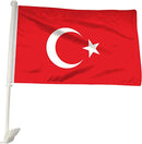 Turkey 12"x18" Car Flag Flag ROUGH TEX® 68D Single Sided