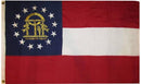 Georgia 4'x6' Embroidered Flag ROUGH TEX® Cotton