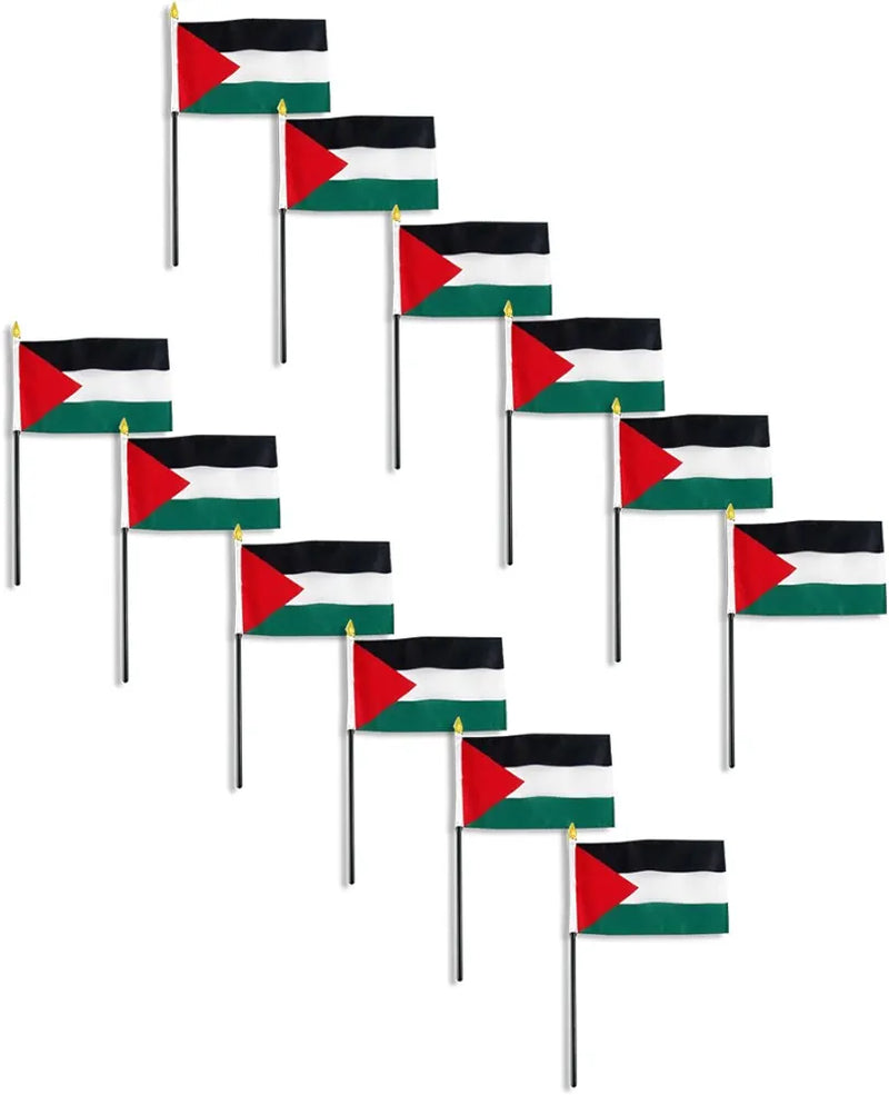 Palestine 4"x6" Inches 68D Nylon Sewn Edge Desk Stick Palestinian flags National Flag