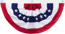 3x6 Fan Bunting 3 x 6 Ft American Pleated Fan Flag, USA Patriotic Half Fan Bunting Flag, 4th of July Decorations Flags