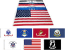 American US Armed Forces Six Flags Set 3x5 Feet