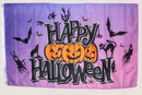 Happy Halloween Purple Bats 3'X5' Flag ROUGH TEX® 100D