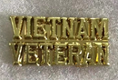 Vietnam Veteran Golden Lapel Pin Military
