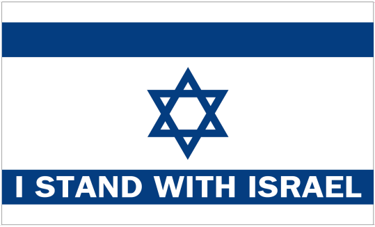 I Stand With Israel 12"x18" Flag ROUGH TEX® 100D With Grommets