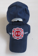 Fire Department Navy Blue Embroidered Cap