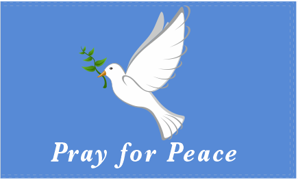 Pray For Peace Dove 3'X5' Flag ROUGH TEX® 100D