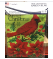 Merry Christmas Cardinal 12"x18" 100D ROUGH TEX® Double Sided Garden Flag