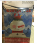 Merry Christmas Snowman 12"x18" 100D ROUGH TEX® Double Sided Garden Flag