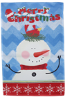 Merry Christmas Snowman 12"x18" 100D ROUGH TEX® Double Sided Garden Flag