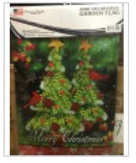 Merry Christmas Christmas Trees 12"x18" 100D ROUGH TEX® Double Sided Garden Flag