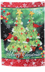 Merry Christmas Trees 12"x18" 100D ROUGH TEX® Double Sided Garden Flag