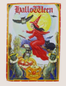 Halloween Witch 12"x18" 100D ROUGH TEX® Double Sided Garden Flag