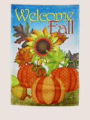 Welcome Fall Sunflower 12"x18" 100D ROUGH TEX® Double Sided Garden Flag