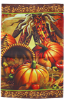 Bountiful Harvest Thanksgiving 12"x18" 100D ROUGH TEX® Double Sided Garden Flag