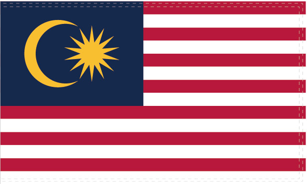 Malaysia 2'x3' Flag ROUGH TEX® 100D