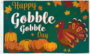 Thanksgiving Happy Gobble Day Turkey Green 3'X5' Flag ROUGH TEX® 68D