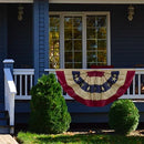 3'X6' Vintage Tea Stained American Pleated Bunting Fan USA 3x6 feet