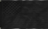 USA Blackout 3'x5' Embroidered Flag ROUGH TEX® 210D Oxford Nylon