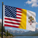 USA Vatican Friendship Flag 3x5 ft | ROUGH TEX® 100D | Brass Grommets & Canvas Header