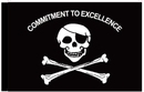 Commitment to Excellence Pirate Patch 12"x18" Flag ROUGH TEX® 100D With Grommets