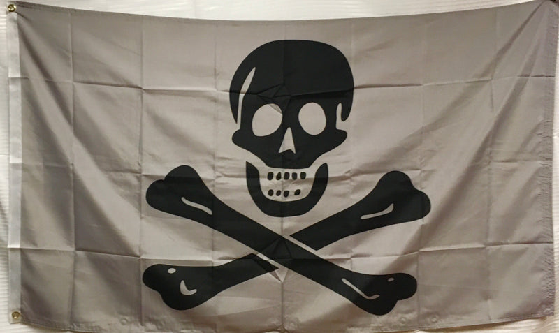Blackout Pirate Jolly Roger 3'X5' Flag ROUGH TEX® 100D