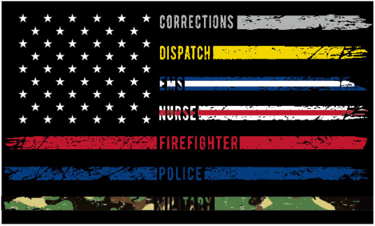 No One Fights Alone USA Memorial 3'X5' Flag ROUGH TEX® 100D