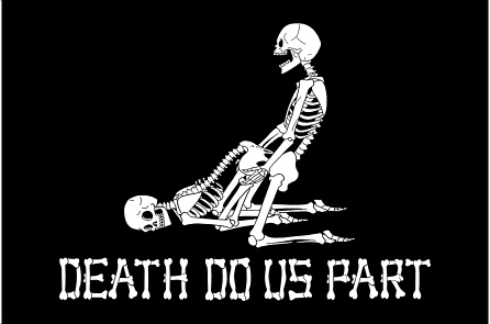 Death Do Us Part 12"x18" Flag ROUGH TEX® 100D With Grommets