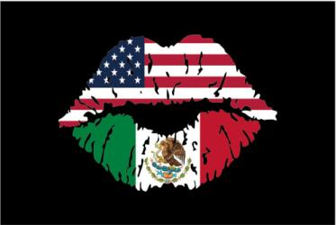 Mexican American Kiss 3'x5' Flag ROUGH TEX® 100D