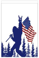 Sasquatch USA White 12"x18" 100D ROUGH TEX® Double Sided Garden Flag